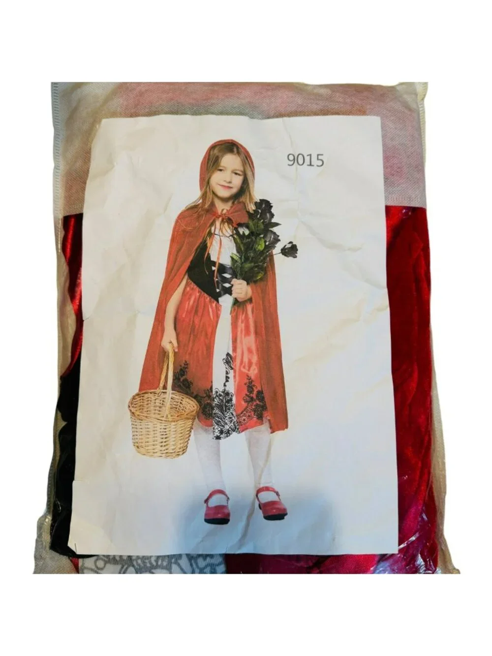 size medium Girls Little Red Riding Hood Dress, Cosplay Costumes With Cloak